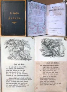 Hey, Wilhelm (Texte) & Speckter, Otto (Illustrationen), Fünfzig Fabeln für Kinder - Erstausgabe, Verlag Gotha, Friedrich Andreas Perthes, 1833