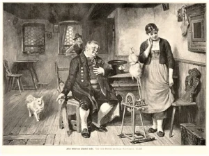 Alter schützt vor Thorheit nicht,1890
Stich von Hugo Kauffmann (1814 - 1915)