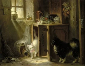 Ertappt!
Gemälde 1870
von Wilhelm Heinrich Schaumann (1841 - 1893)